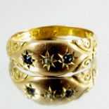 A 9ct yellow gold Gypsy Ring