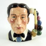 A Royal Doulton small character jug, Snooker Player, gold highlights colourway, not produced for sal