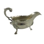 A George III silver sauce boat