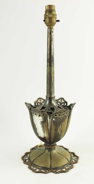 An Edwardian silver plated table lamp, Elkington and Co. - Image 2 of 7