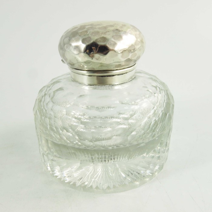 A Victorian silver and glass inkwell, Sampson Mordan and Co. - Image 2 of 4