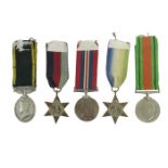 World War Two Medal group, 1939-1945 Star, the Atlantic Star, the Defence Medal and the War Medal 19