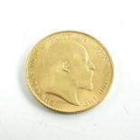 Edward VII, gold sovereign, 1910