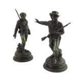 Emile Guillemin, a pair of 19th century French bronze figures
