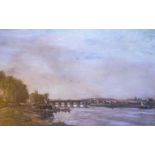 T.W. Hammond (1854-1935), The Old Trent Bridge, pastel, signed and dated 1867, 60cm x 88cm, framed