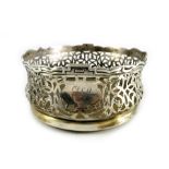 A George III silver wine coaster