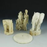 λ A group of 19th century carved ivory figures