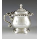James Dixon and Son, Sheffield 1856, a Victorian silver mustard pot, footed baluster form with wide