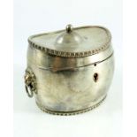 An Old Sheffield Plate tea caddy