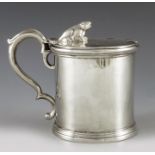 Charles Thomas Fox and George Fox, London 1850, a Victorian silver mustard pot, plain cylindrical fo