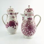 Two 18th century Continental coffee pots