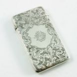 An Edwardian silver card case, Joseph Gloster