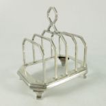 A George VI silver toast rack, Arthur Machan and Co