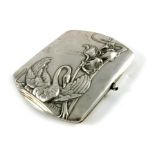 An Art Nouveau silver cigarette case