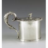 Samuel Hayne and Dudley Cater, London 1838, a Victorian silver mustard pot, cylindrical form, cast s