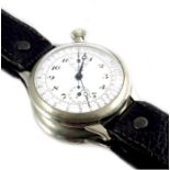A Lemania chronograph wristwatch