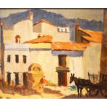 Harry Riley RI (1895-1966), Spain Costa Brava, oil on paper, signed verso, 43cm x 52cm, framed