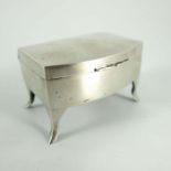A George V silver miniature novelty jewellery casket