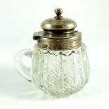 A William IV silver and cut glass mustard pot, Waterhouse, Hodson and Co.