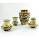 Mettlach, Villeroy and Boch, a collection of small stoneware vases