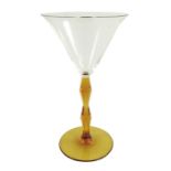 Josef Hoffmann for Wiener Werkstatte, a Secessionist Bamboo cocktail or liqueur glass