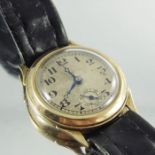 A 9 carat gold gents wristwatch