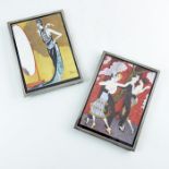 A pair of Art Deco silver photo frames, G & C Ltd