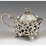 Edward, Edward, John and William Barnard, London 1838, a Victorian silver mustard pot, cast in relie