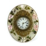 A 19th century agate and ormolu mounted clock,