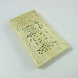 A 19h century Chinese carved ivory card case