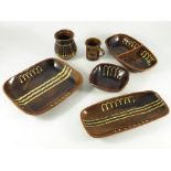 Dieter Kunzemann for Evenlode Pottery, a collection of studio pottery slipware dishes