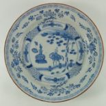 A Liverpool Delft blue and white plate