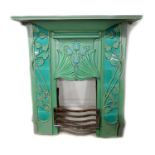 A Glasgow School, Arts and Crafts cast iron fire surround