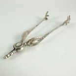 A pair of Victorian silver ice tongs, Henry Wilkinson and Co