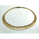 A 9 carat gold Modernist necklace