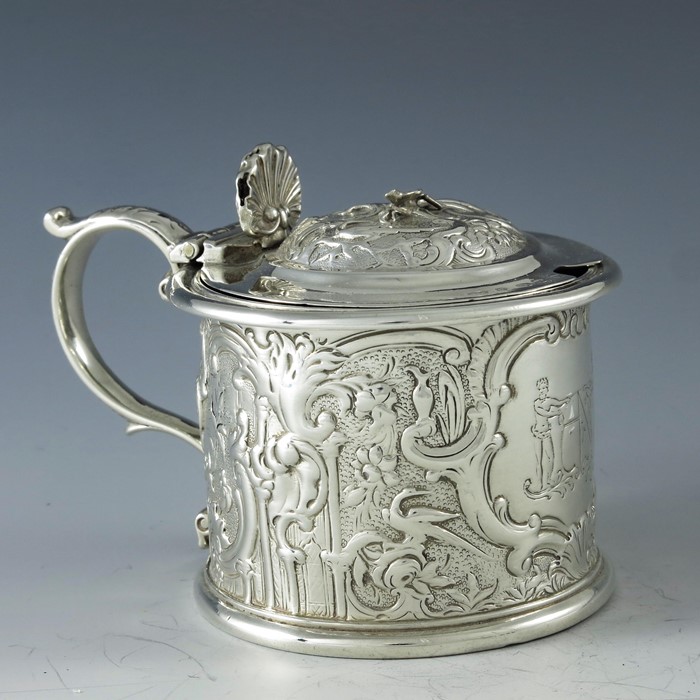 John Mitchell of Glasgow, Edinburgh 1826, a George IV Scottish silver mustard pot, cylindrical form, - Image 2 of 9