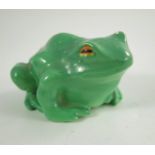 A Royal Worcester Netsuke figure of a green frog