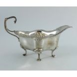 An Edwardian silver sauce boat, Deakin and Francis