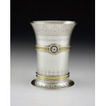A W N Pugin, a Gothic Revival silver drinking cup or beaker, John Hardman and Co., Birmingham 1848