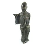 A Chinese bronze figure of a scholar