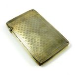 An Edwardian silver gilt card case