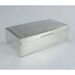 A George VI silver cigar box, Alfred Deeley