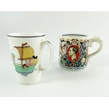 Laura Knight for Wilkinson, an Edward VIII coronation mug, together with a Mabel Lucie Attwell, mug