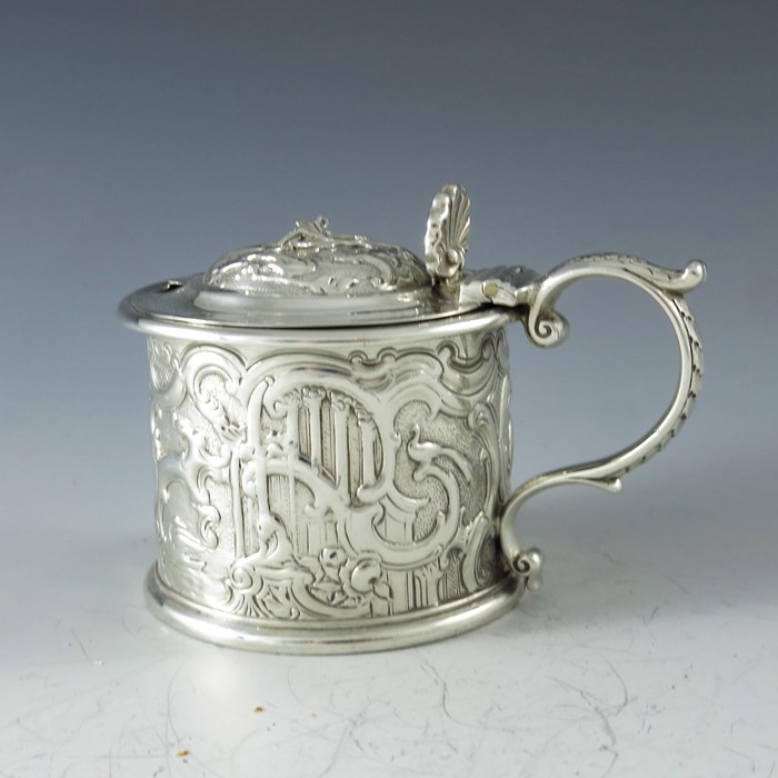 John Mitchell of Glasgow, Edinburgh 1826, a George IV Scottish silver mustard pot, cylindrical form, - Image 5 of 9