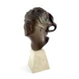 Vincenzo Aurissichio, La Fortuna, bronze bust of a blinfolded head