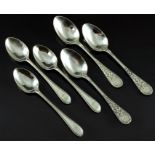 Two sets of Victorian silver teaspoons, Martin, Hall and Co., Sheffield 1873 and Walker and Hall, Sh