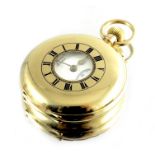 A 9 carat gold half hunter pocket watch