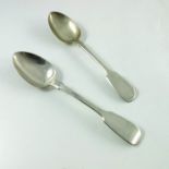 A pair of Victorian silver table spoons, Joseph and Albert Savory