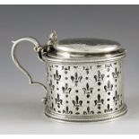 John, Edward, Walter and John Barnard, London 1874, a Victorian silver mustard pot, cylindrical form