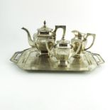 A Chinese export silver tea service